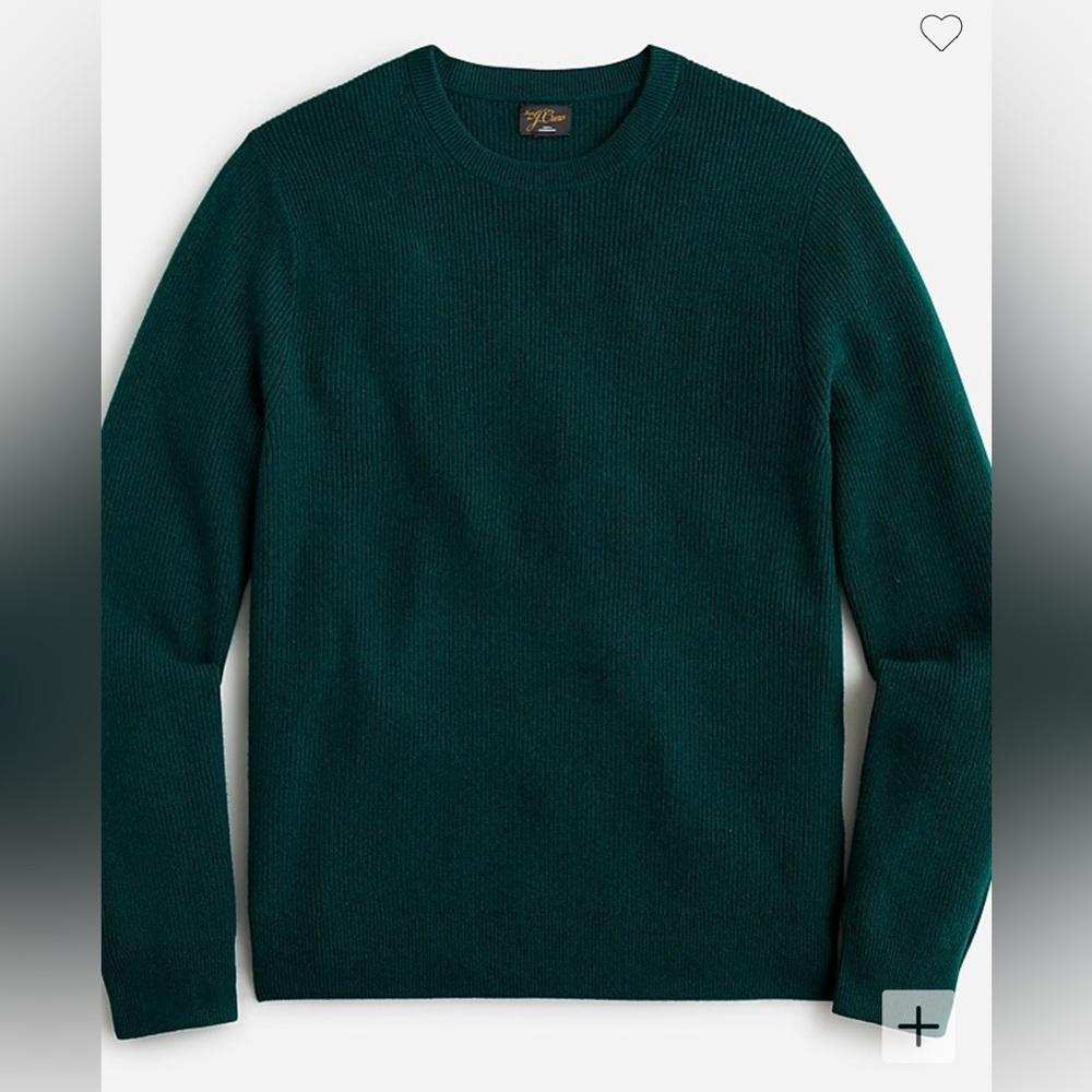 NEW J Crew Cashmere cardigan-stitch crewneck sweater!!!